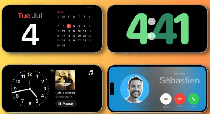 梁子湖苹果手机维修分享iOS17横屏充电待机显示有什么好处 