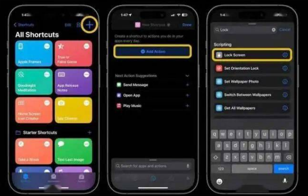 梁子湖苹果14锁屏维修店分享iPhone14升级iOS16.4后如何创建锁屏快捷方式 