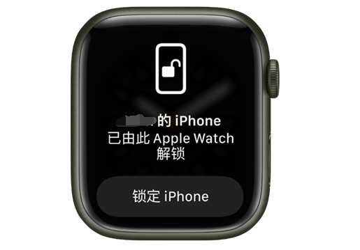 梁子湖苹果手机维修分享用 AppleWatch 解锁配备面容 ID 的 iPhone方法 